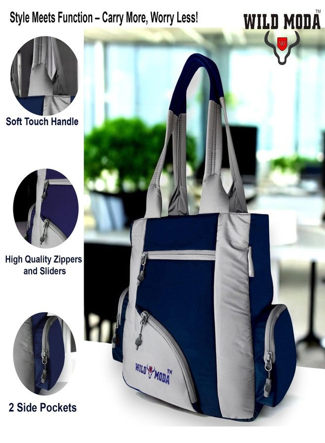 WILD MODA Kat Women Shoulder and Tote Bag (Blue Grey) - Image 3